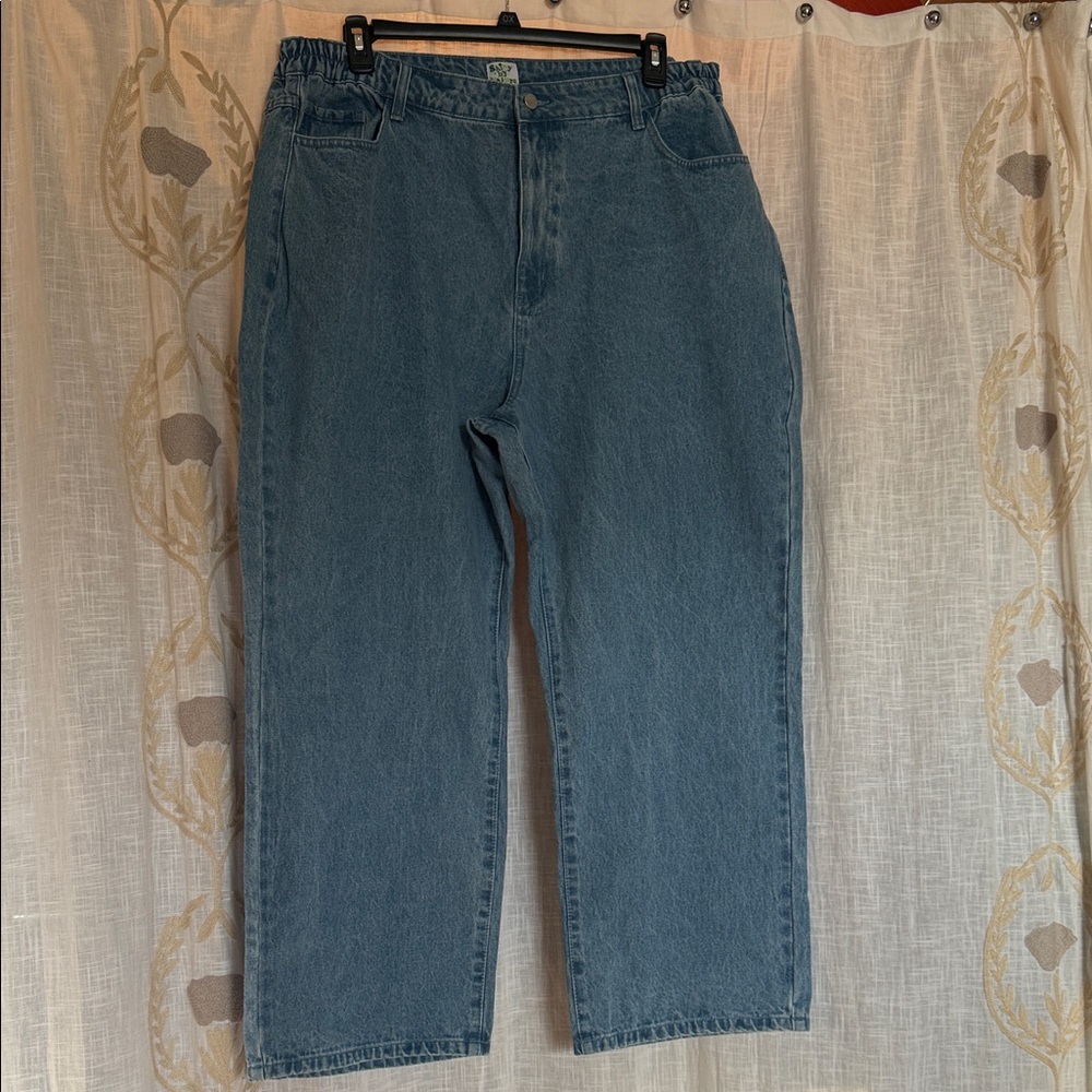 Shiny By Nature High-Rise Relaxed Fit Medium Wash Jeans